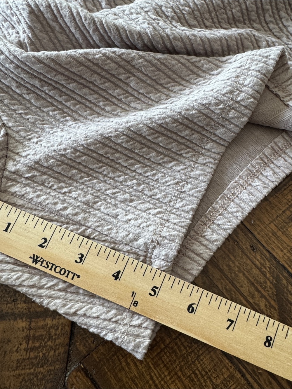 Discount Divas Taupe Textured Knit Short Set Sz XL - Picture 9 of 10